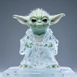 ice sculture of yoda