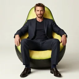 gerard butler as an avocado chair