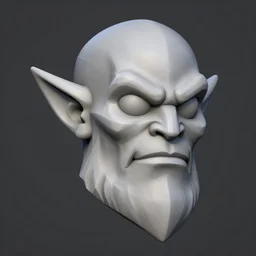 wendigo head, stylized stl, 3 d render, activision blizzard style, hearthstone style, darksiders art style, greg rutkowski style
