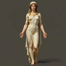 portrait of a full body of beautiful female high priestess flat lighting, intricate, muscular, highly detailed, smooth, sharp focus, illustration, art by simon bisley and greg rutkowski and alphonse mucha, natural tpose