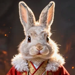 fire lord ozai with a bunny rabbit face
