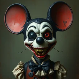 scarry mickey mouse lookalike portrait, artwork by chiara bautista, tom bagshaw, and lucasfilm