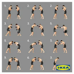 ikea diagram explaining mma moves in great detail step by step