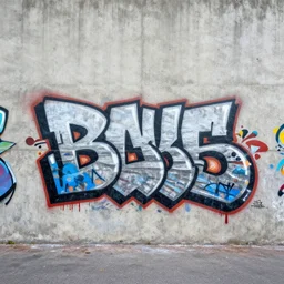 a realistic looking concrete wall in a city featuring a realistic graffiti painting of a vincent van gogh self - portrait agaisnt the backdrop of starry night