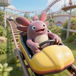 selfie of a happy tardigrade riding a roller - coaster, realistic, highly - detailed, award - winning