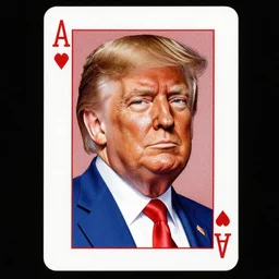 donald trump card, trump card, product concept art, fresco, fine portrait