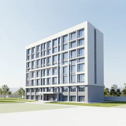 a building in a landscape, beautiful