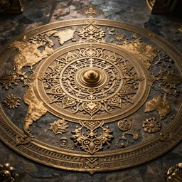 a huge mandala stretching over the entire world, intricately detailed, photorealistic, realistic