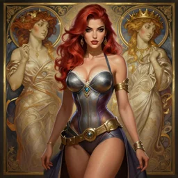 Razane Jammal, pinup, league of legends, intricate, highly detailed, digital painting, hyperrealistic, artstation, concept art, smooth, sharp focus, illustration, Unreal Engine 5, 8K, art by artgerm and greg rutkowski and alphonse mucha, by Jesper Ejsing