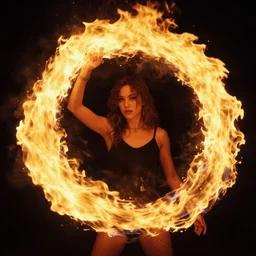 a woman made of fire