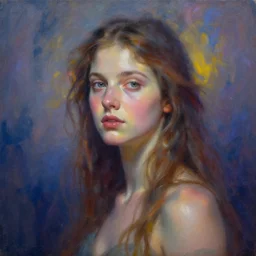 goddess of weather. portrait. colorful atmospheric lighting. highly detailed painting by greg rutkowski.