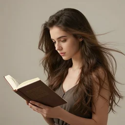 a girl reading a book, her hair flowing down, breathtakingly beautiful, soft lighting, realistic wide angle, sharp focus, 8 k high, 6 4 megapixel, insanely detailed, intricate, elegant, art by artgerm and wlop