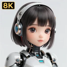 cyborg girl kawaii, ultra realistic, concept art, intricate details, highly detailed, photorealistic, octane render, 8 k