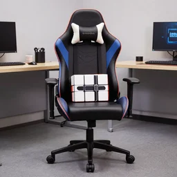 a photo of a rubiks cube gaming chair