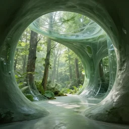 - S 2824651697 Hyper realistic,interior design,organic form,plaster, green,transparency, view of forest,Future design,architecture design,parametric architecture,covers by textile,environment,morning light,Cinematography,mega scans,cinematic,hyper realistic,photo real,cinematic composition,highly detailed,vray,8k render, extremely realistic