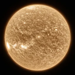 A realistic, close up photo of the surface of the sun, 4k