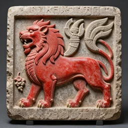 mesoamerican stone carving of King of Red Lions from Windwaker