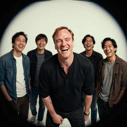 Every Tarantino ever laughing at you, Darek Zabrocki, Karlkka, Jayison Devadas, Phuoc Quan, trending on Artstation, 8K, ultra wide angle, pincushion lens effect
