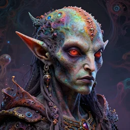 ai created art realistic fine detail fractal colorful cinematic ultra detailed d & d elf sharp focus super beautiful bizarre amazing h. r. giger