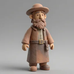 jewish man made out of polymer clay detailed sculpture trending on artstation