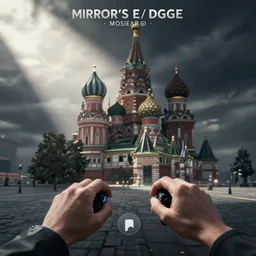 mirror's edge in moscow russia, unreal engine, game screenshot with hud and hands
