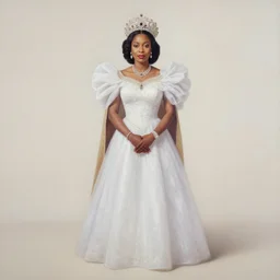 the queen amala, airbrush painting, pale, wide shot, symmetrical,