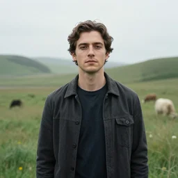 a portrait of a character in a scenic environment by gareth davies