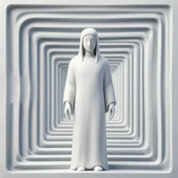 God forgetting it's eternal nature and tricking itself into believing it exists as a separate self, recursive digital art
