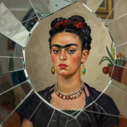 broken mirror dimension painting by frida kahlo, ultradetailed, artstation, 4 k