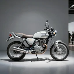 electric motor motorcycle, prototype demo at the hall of science