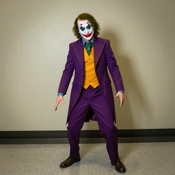 ben stein cosplaying the joker, dragoncon, flash photography, full length, full resolution, 3 5 mm, f / 2. 8