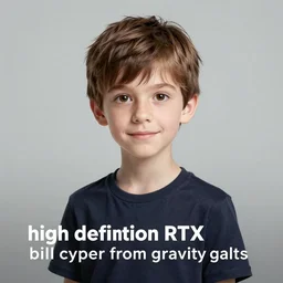 “high definition RTX on portrait photo of bill cypher from gravity falls”