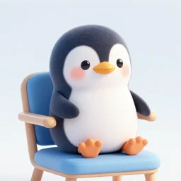 digital art of a cute and small penguin! sitting on a chair at night, wearing sunglasses! black background with some stars, detailed lighting and shading! detailed, vector art, by emiliano ponzi, by tom whalen, trending on polycount, private press, low poly, 3 d, sketchfab