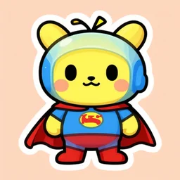 cute miss mascot flaba © ba © flaba © ba © flaba © ba © super hero sticker art, cronobreaker, beeple game icon
