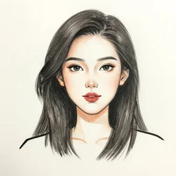 portrait drawing of a woman in the style of mister cartoon