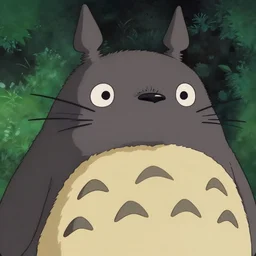 tom hanks anime human character in totoro, close up face , by ghibli studio
