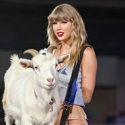 a goat that looks like taylor!!!! swift!!!!