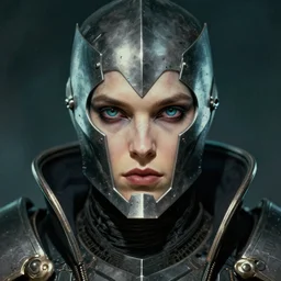 the eldritch void knight as a realistic d & d cyberpunk knight, closeup portrait art by donato giancola and greg rutkowski, vintage retro scifi, realistic face, digital art, trending on artstation, symmetry!!