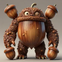 an acorn man monster, 4 k, 8 k, super detailed, masterpiece, trending on art station, highly detailed, full hd, kentaro miura art style