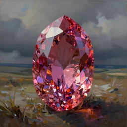 a painterly stylized!!!! ruby!!!! crystal!!!!! by james gilleard