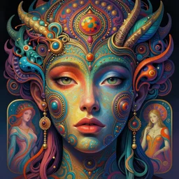 An extremely psychedelic experience, colorful, surreal, dramatic lighting, kaiju, LSD, face, detailed, intricate, elegant, highly detailed, digital painting, artstation, concept art, smooth, sharp focus, illustration, art by Sam Spratt, Dan Mumford, Jim Burns, Artem Demura and Alphonse Mucha