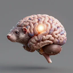Expanding galaxy brain ferret profile picture, octane render, top rated on artstation