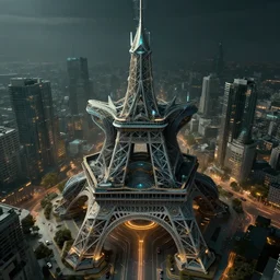 cyberpunk france, intricate, high detail, 8 k, trending on artstation, moody lighting