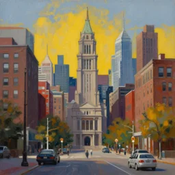 city of boston, surrealist painting, digital painting, 4 k