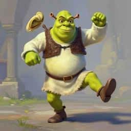 shrek dancing fortnite dance, highly detailed, digital painting, artstation, concept art, sharp focus, illustration, art by greg rutkowski and alphonse mucha