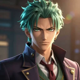 portrait art of dio brando 8 k ultra realistic, lens flare, atmosphere, glow, detailed, intricate, full of colour, cinematic lighting, trending on artstation, 4 k, hyperrealistic, focused, extreme details, unreal engine 5, rtx, raytracing, masterpiece
