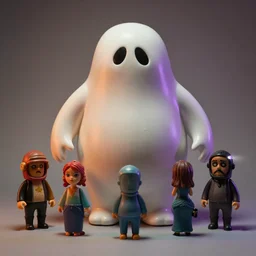 smooth fat flesh monster ghost : : by mark ryden, lisa frank, marion peck, esao andrews : : action figure, sofubi, collectable figurine : : studio lighting, colored gels, colored background : : kodak portra 5 0 0, wetplate, flashlight, muted colours, 2 0 0 mm lens, shallow dof