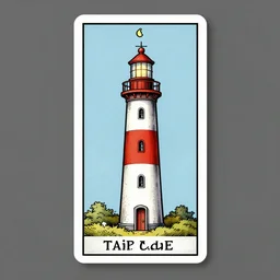 the lighthouse tarot card by wlop