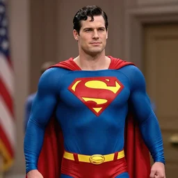 senator armstrong in the role of the super hero superman