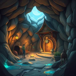 photo cartoon illustration comic manga painting of underground environement : 6 fantasy environement, digital painting, volumetric lighting by feng zhu, 3 d alejandro alvarez alena aenami artworks in 4 k beeple, by thomas kinkade hearstone league of legends dofus overwatch